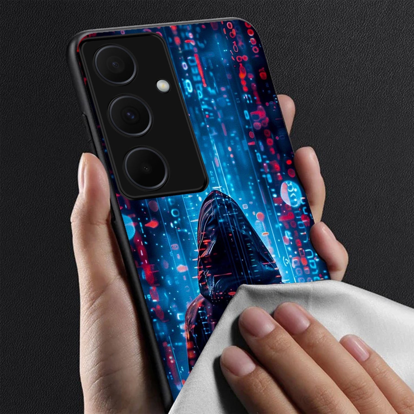 Samsung Galaxy A36 5G Premium Acrylic Shockproof Glass Back Case (Cyber Shadow)