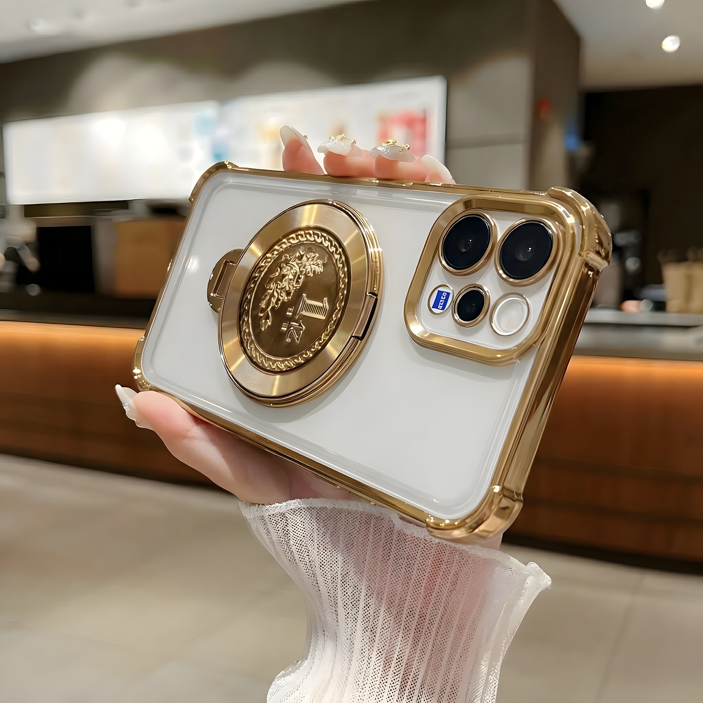 Vivo V70 5G Premium Billion Wheel Rotating Shockproof Airbags Case