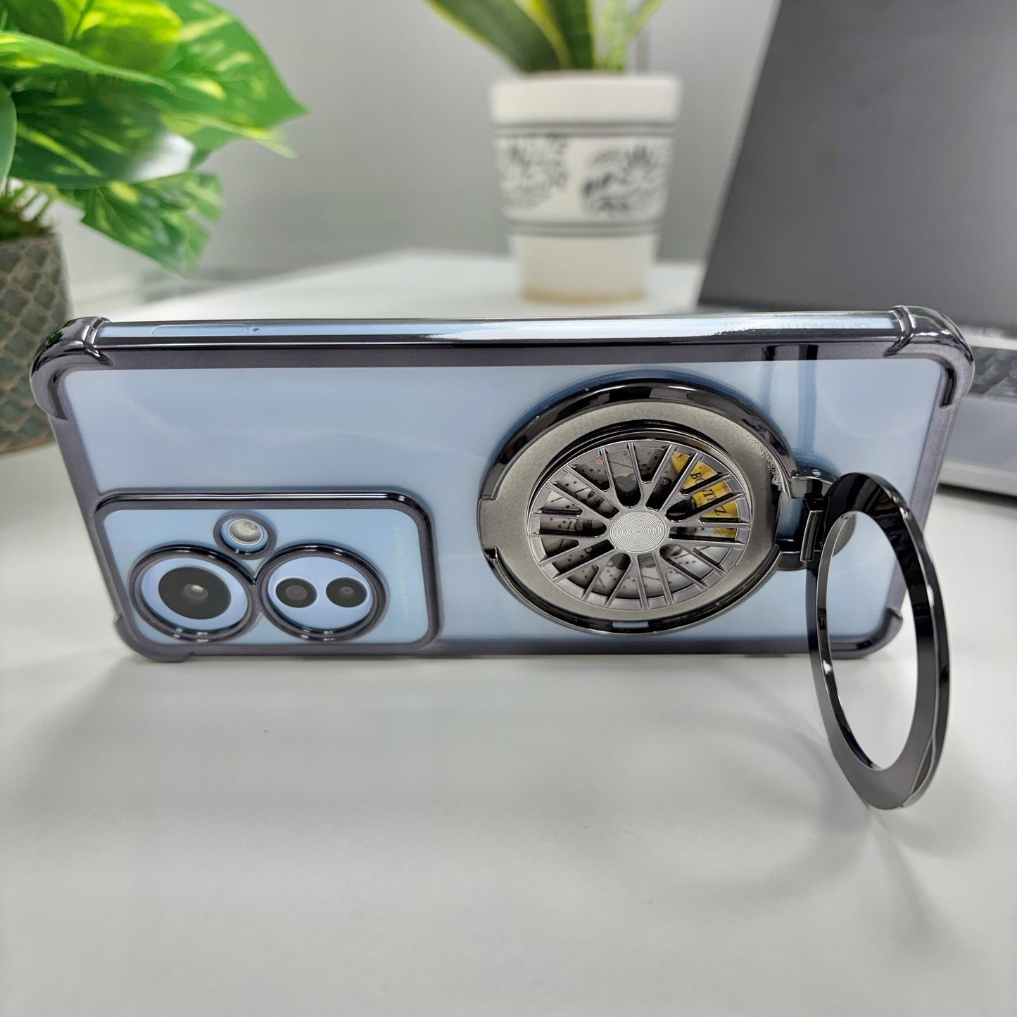 Oppo F25 Pro 5G Premium Stress Buster Wheel Rotating Shockproof Airbags Case