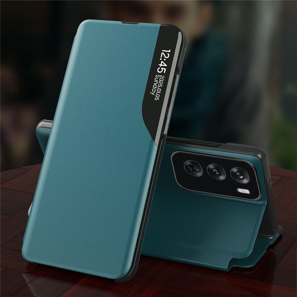 Oppo Reno 12 Pro 5G Luxury Half Window Leather Flip Case
