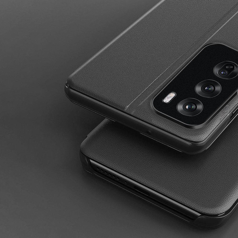 Oppo Reno 12 Pro 5G Luxury Half Window Leather Flip Case
