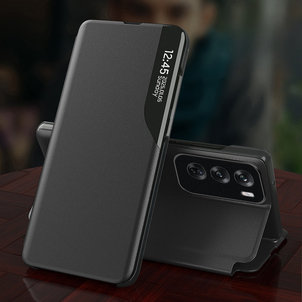 Oppo Reno 12 Pro 5G Luxury Half Window Leather Flip Case