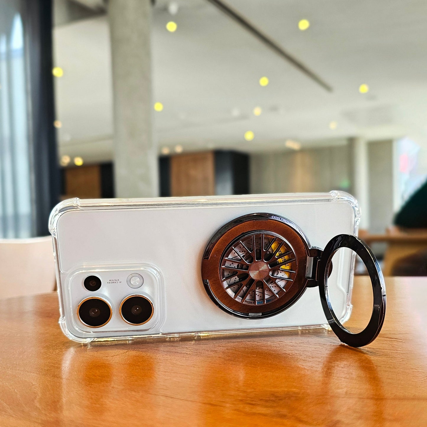 Oppo Reno13 5G 100% Original Transparent Four Corner Stress Buster Wheel Case