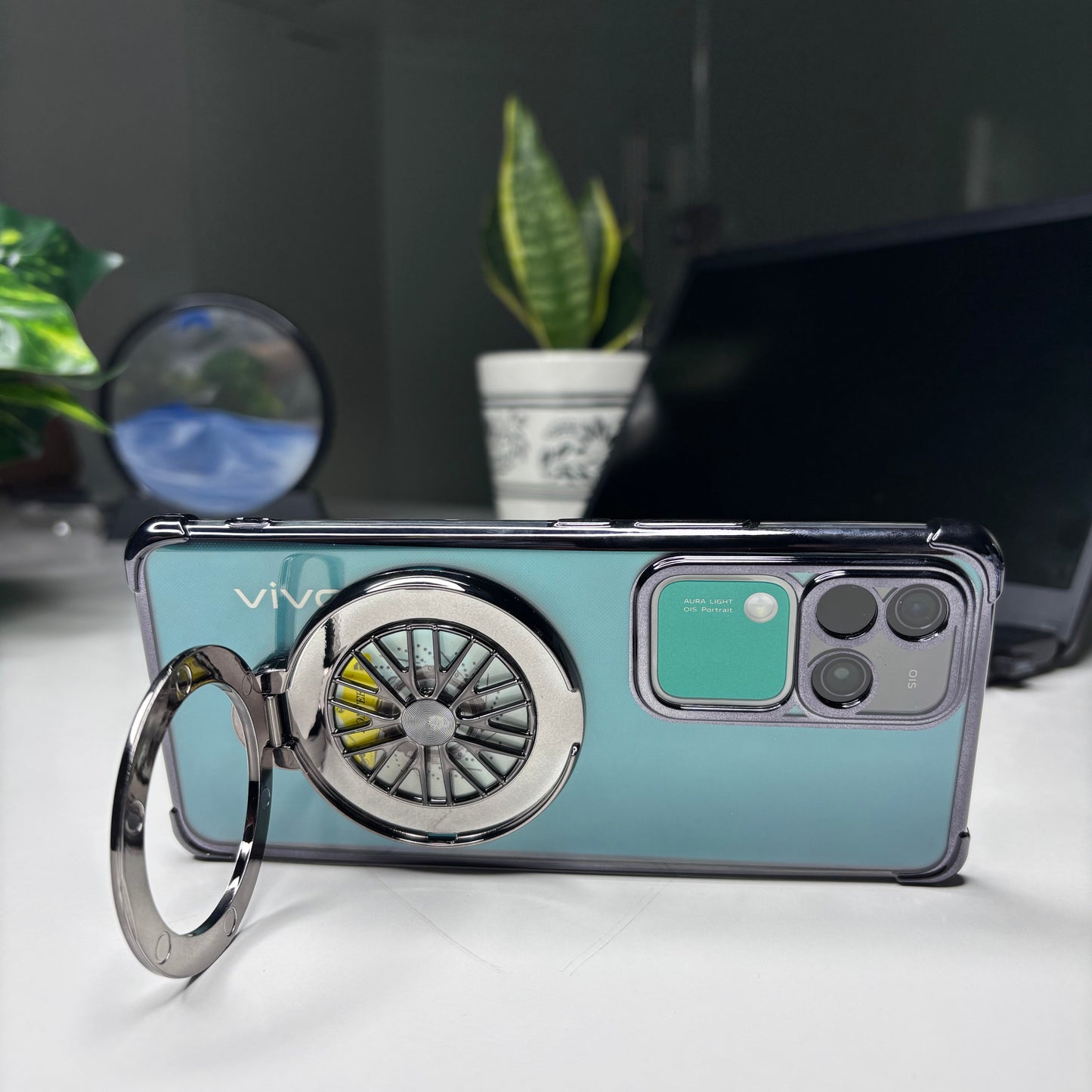 Vivo V30 Pro 5G Premium Stress Buster Wheel Rotating Shockproof Airbags Case