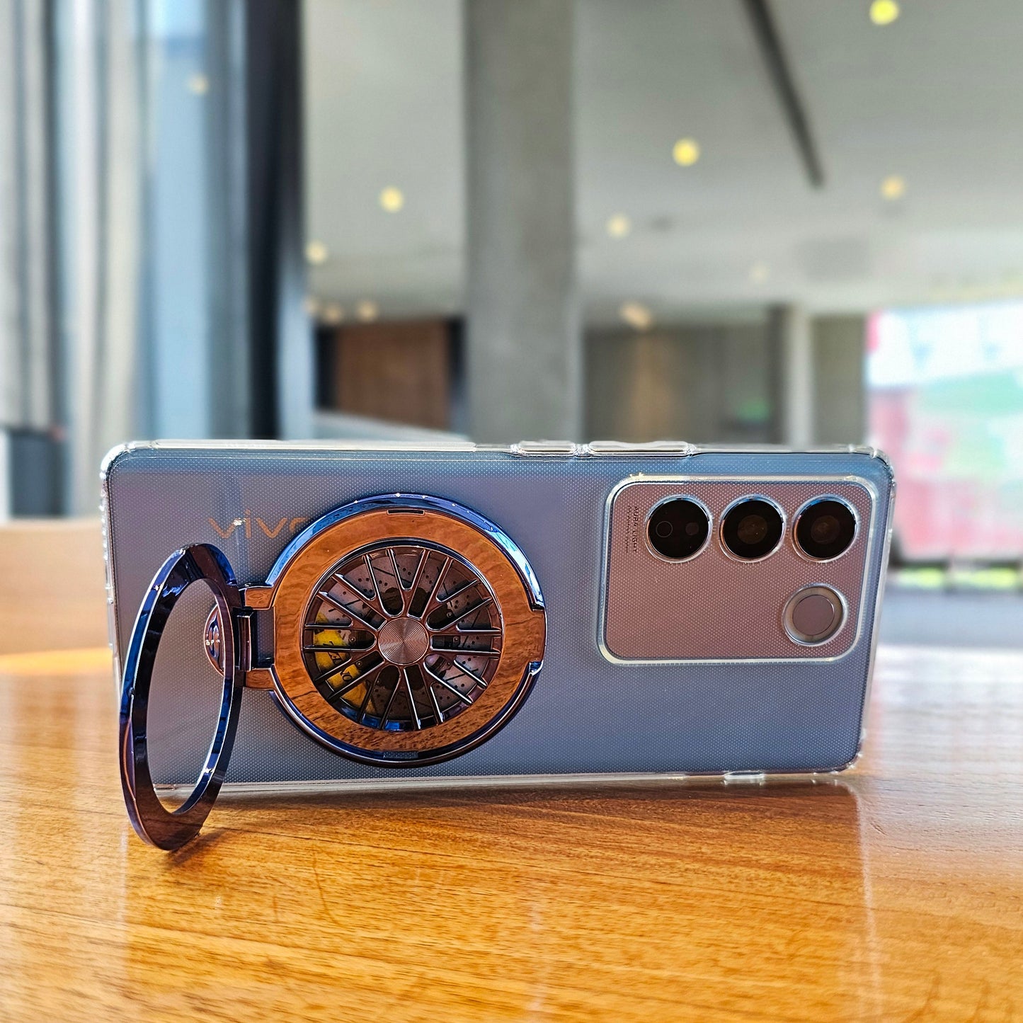 Vivo V27 5G 100% Original Transparent Stress Buster Wheel Case