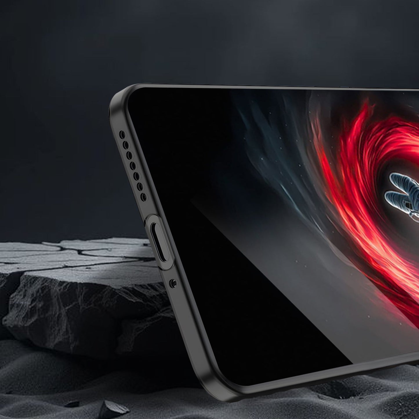 Oppo Reno 13 5G Premium Acrylic Shockproof Glass Back Case (Gravity Drift)