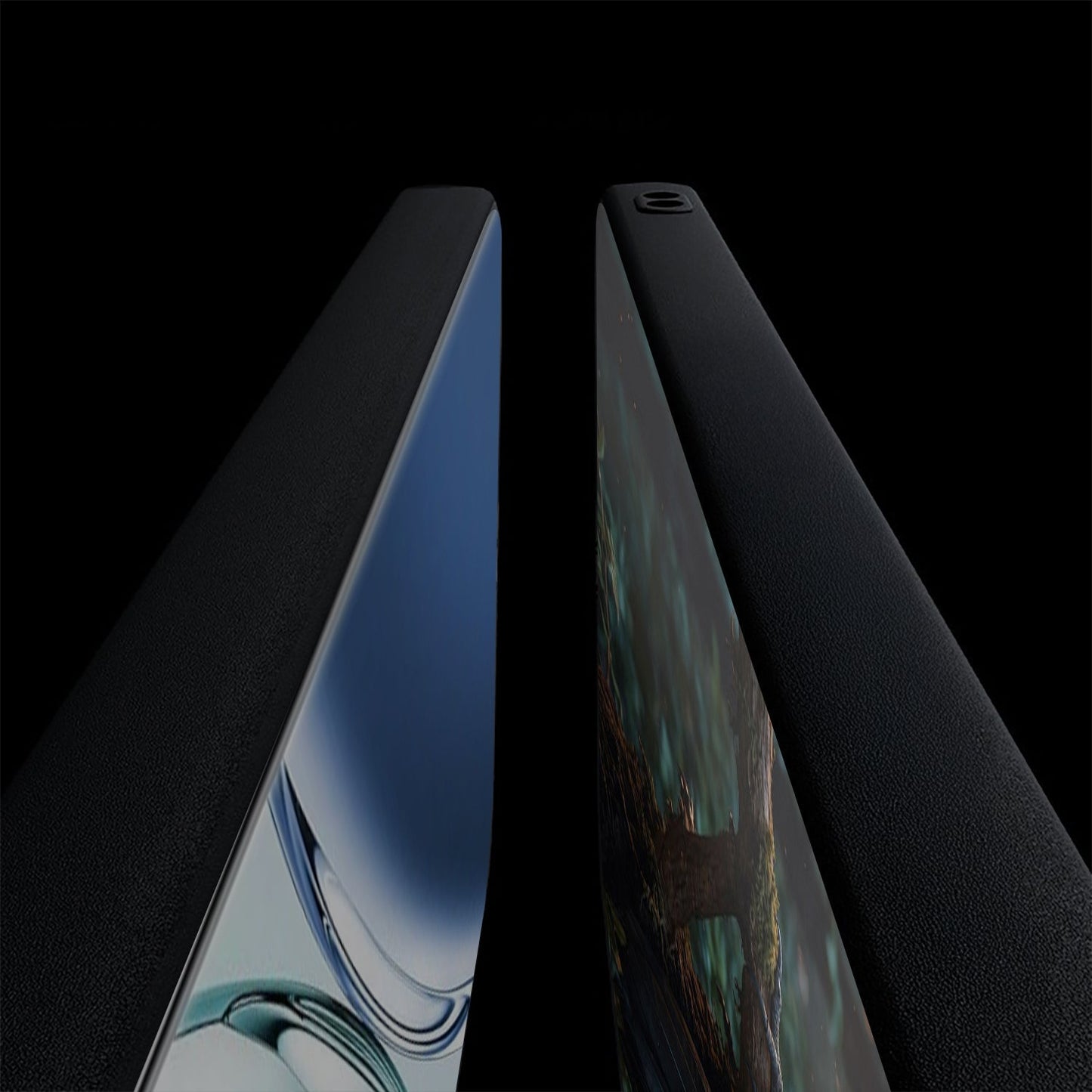 Oppo Reno 13 5G Premium Acrylic Shockproof Glass Back Case (Midnight Gaze)