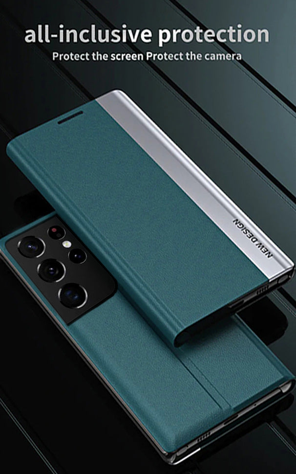Samsung Galaxy S21 Ultra 5G Magnetic Flip Leather Case
