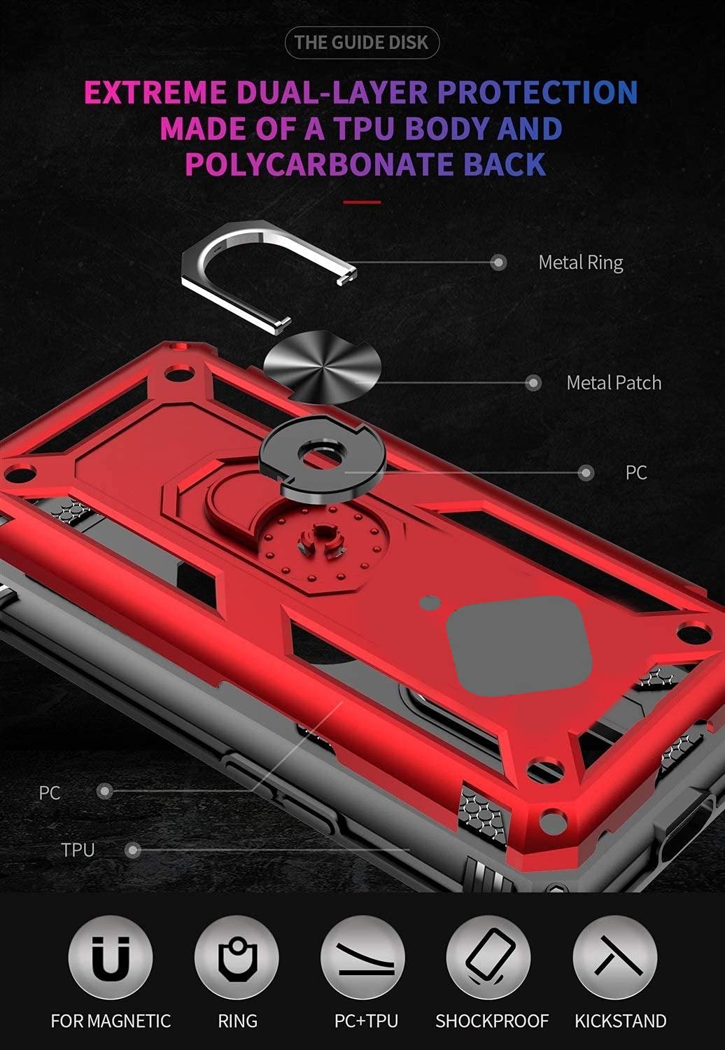 Vivo S1 Pro Hybrid Ring Armor Back Cover