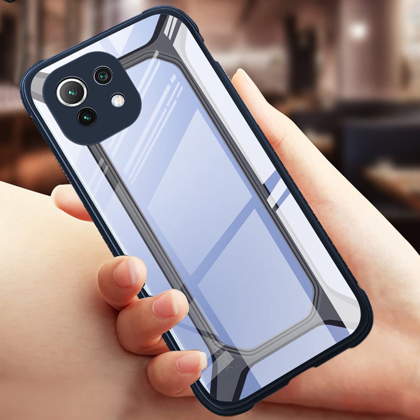 Mi 11 Lite Shock Proof Slim Hybrid Bumper Back Case Cover