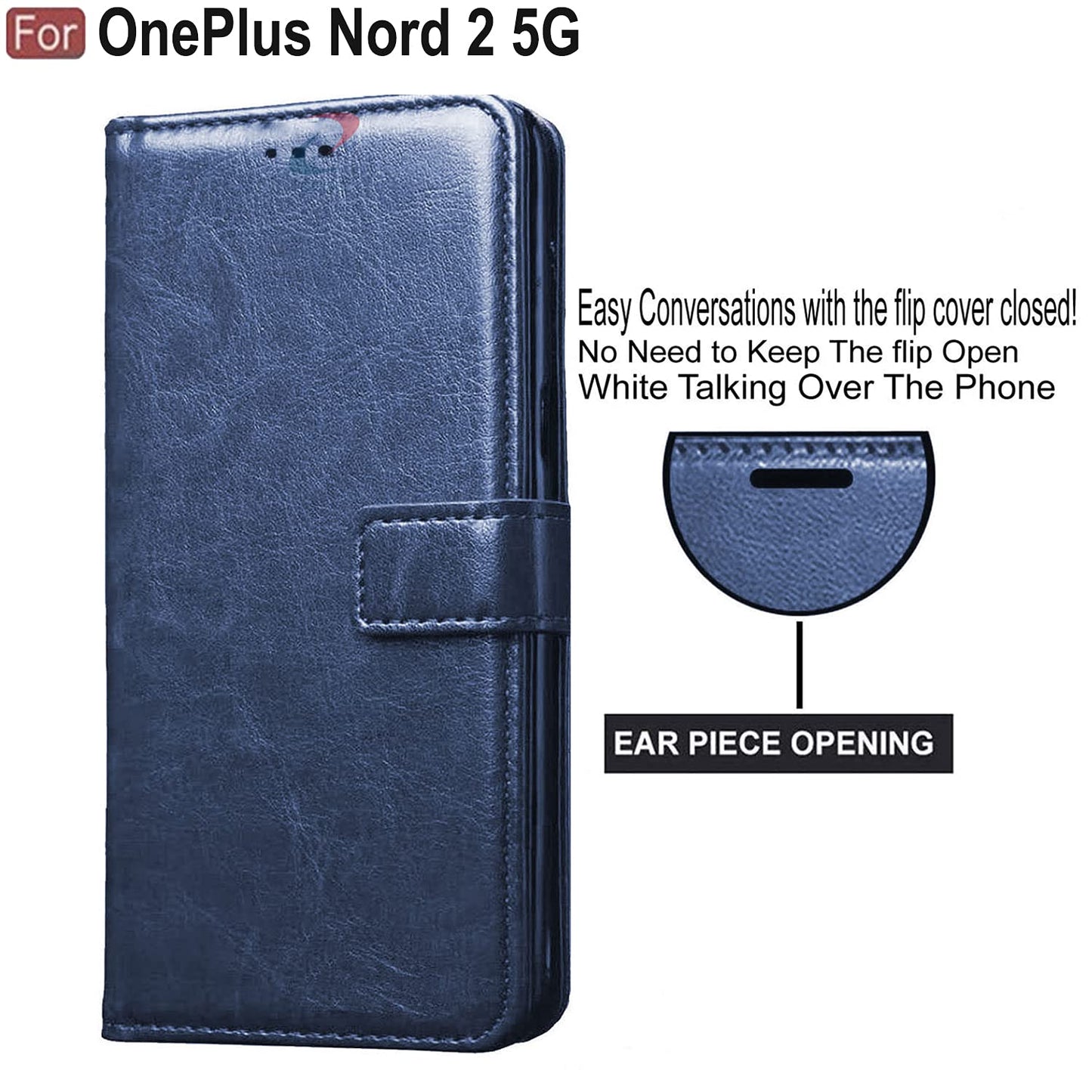OnePlus Nord 2 Shockproof Wallet Style Magnetic Back Case