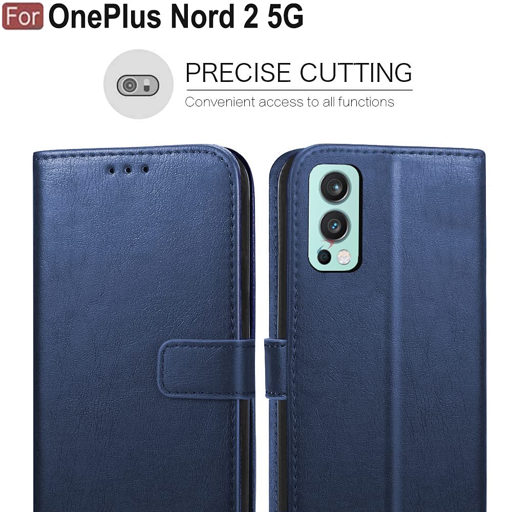 OnePlus Nord 2 Shockproof Wallet Style Magnetic Back Case