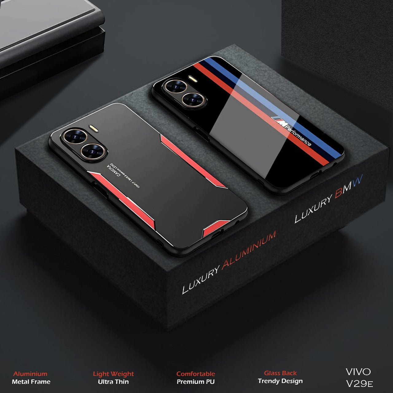 Pack Of 2 For Vivo V29e 5G Luxury Protective Mobiles Cases (A1)
