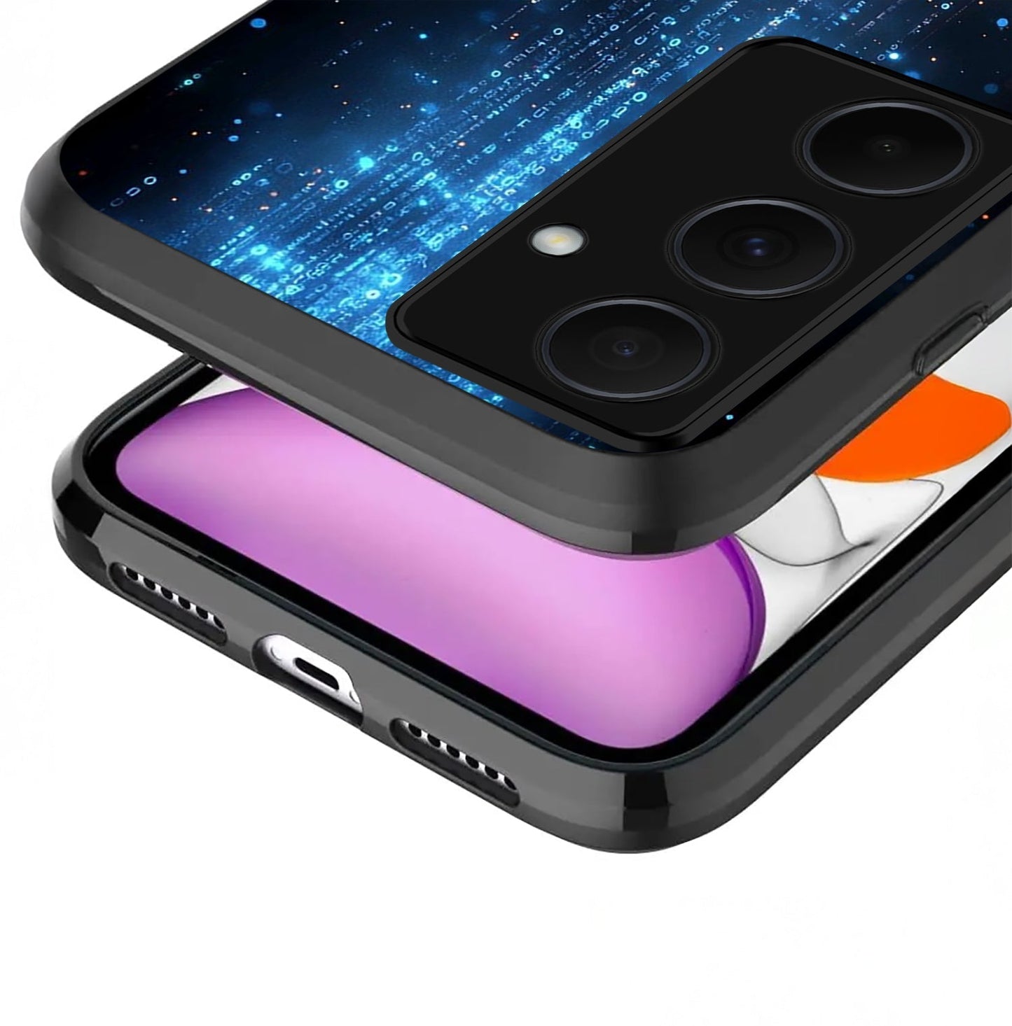 Samsung Galaxy A56 5G Premium Acrylic Shockproof Glass Back Case (Digital Galaxy)