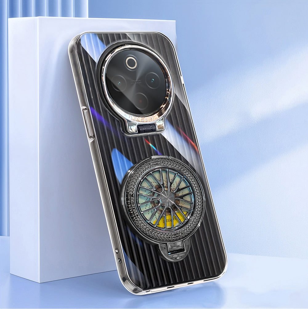 Vivo T4 5G Luxury Dual Layer Hybrid Camera Wheel Rotating Case