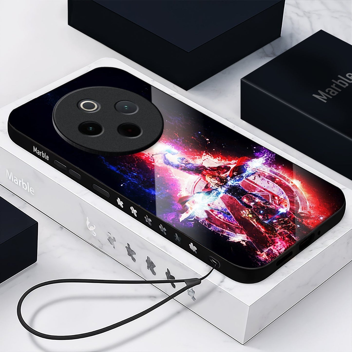 Vivo T4 5G Premium Acrylic Shockproof Glass Back Case (Infinity Blaster)