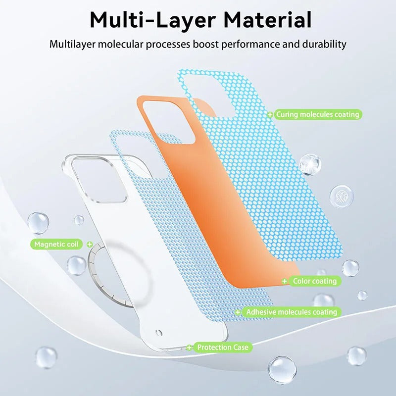 Oppo Reno13 Frameless Magnetic Wireless Charging Case — Ultra-Slim Clear MagSafe Compatible Cover