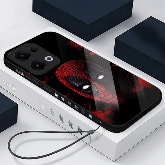 Oppo Reno 13 5G Premium Acrylic Shockproof Glass Back Case (Masked Armor)