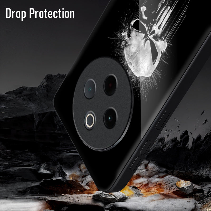 Vivo T4 5G Premium Acrylic Shockproof Glass Back Case (SkullStrike)