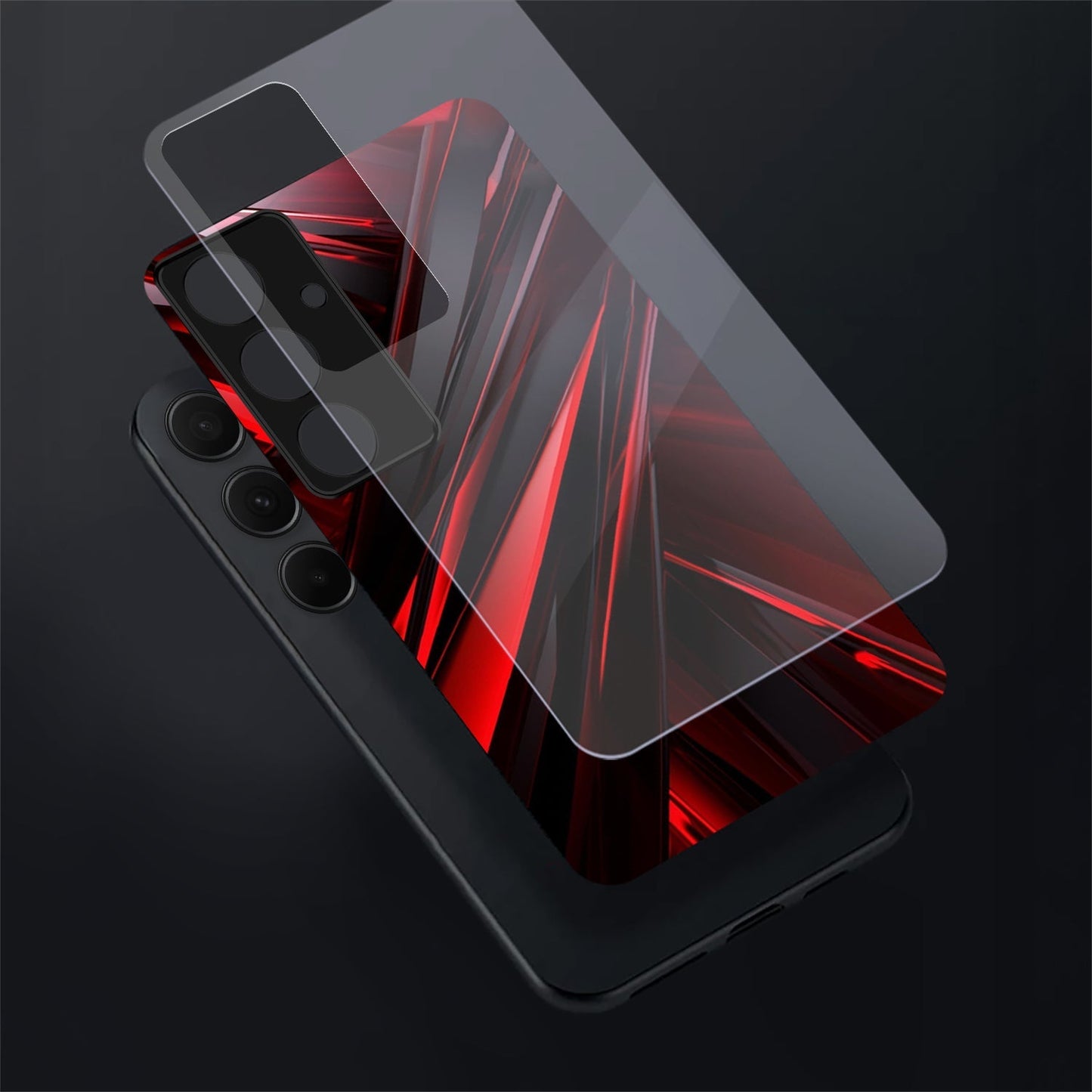 Samsung Galaxy A36 5G Premium Acrylic Shockproof Glass Back Case (Red Blade)