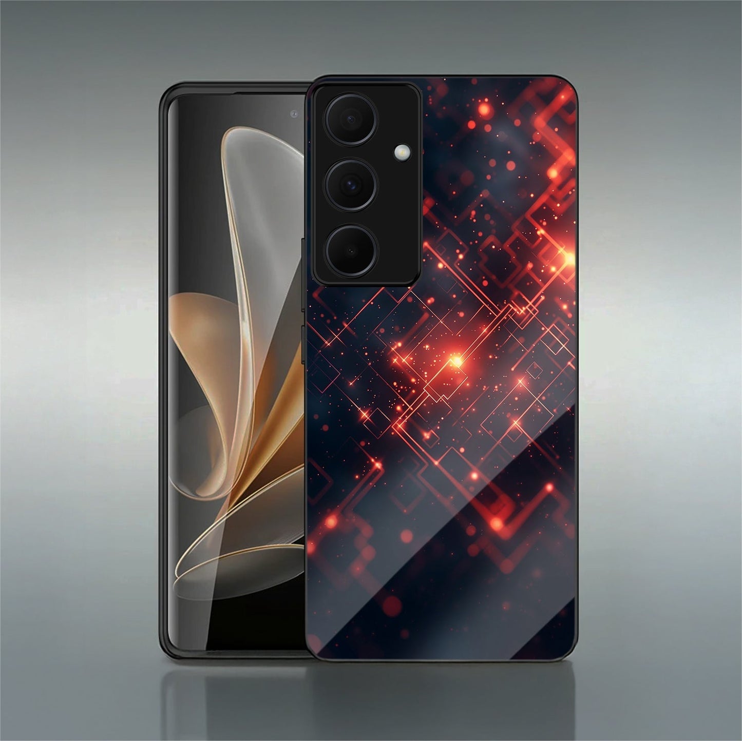 Samsung Galaxy A56 5G Premium Acrylic Shockproof Glass Back Case (Fire Circuit)