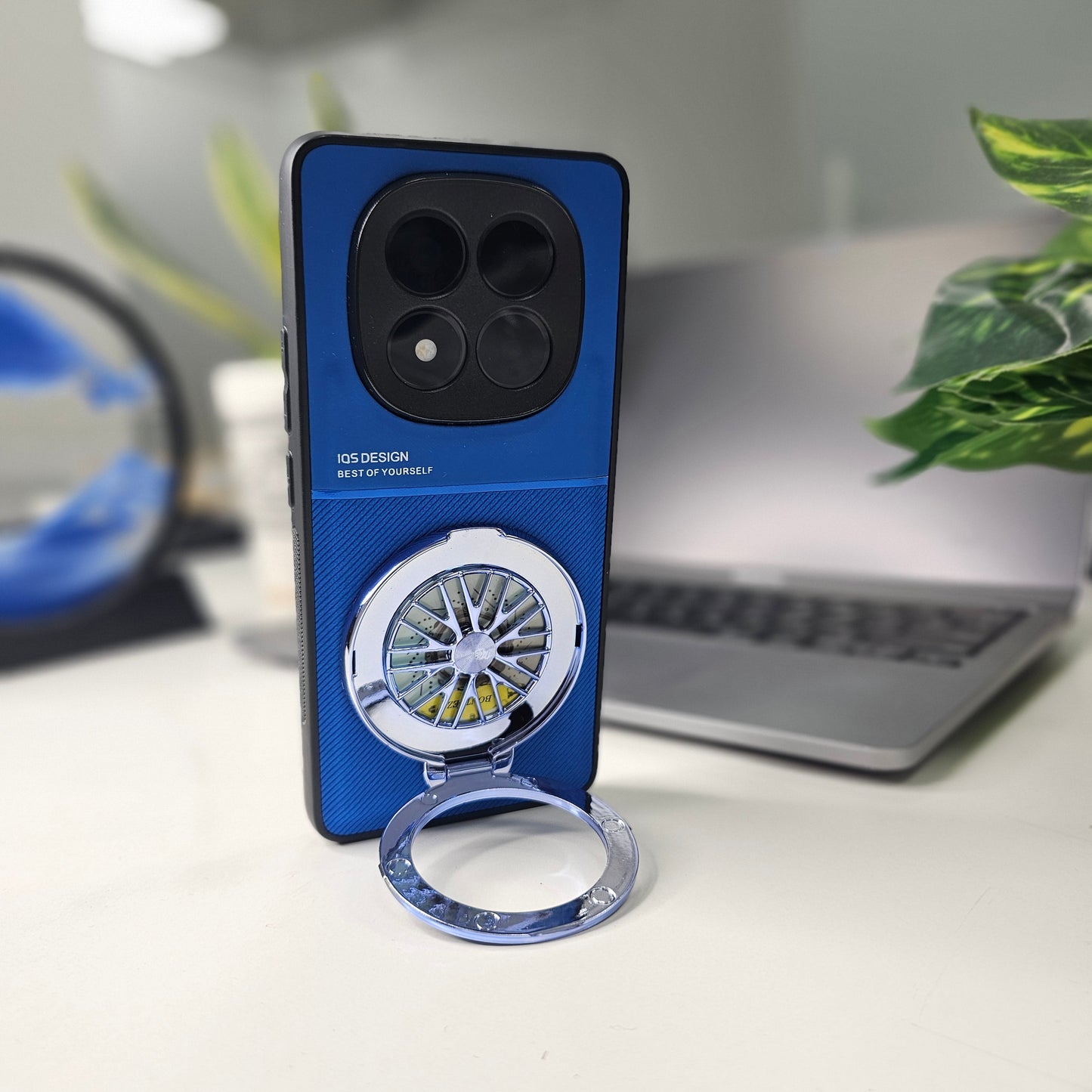 Redmi Note 14 Pro 5G Stress Buster Wheel Hybrid Scratch Resistant Back Case blue
