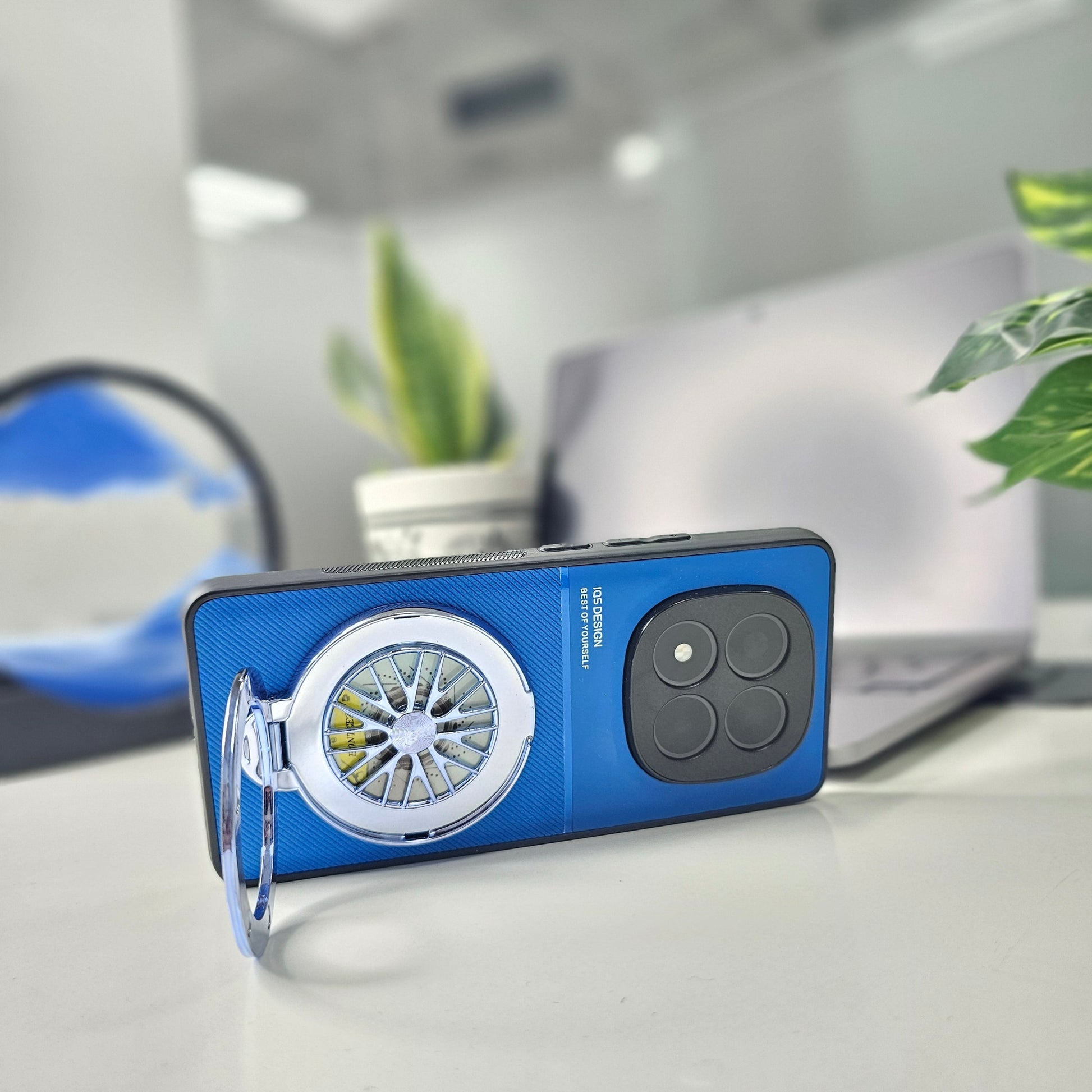 Redmi Note 14 Pro 5G Stress Buster Wheel Hybrid Scratch Resistant Back Case blue