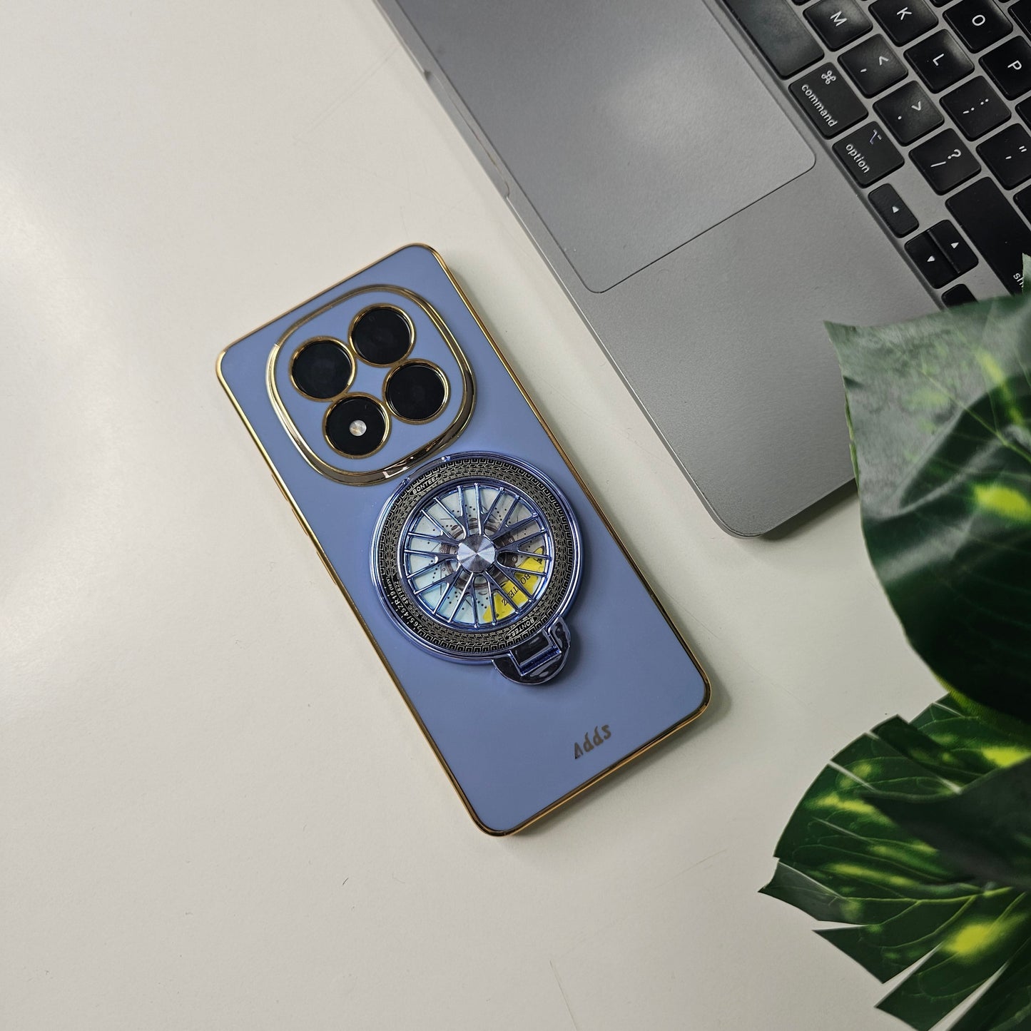 Redmi Note 14 Pro 5G Stress Buster Wheel Silicone Scratch Resistant Back Case blue