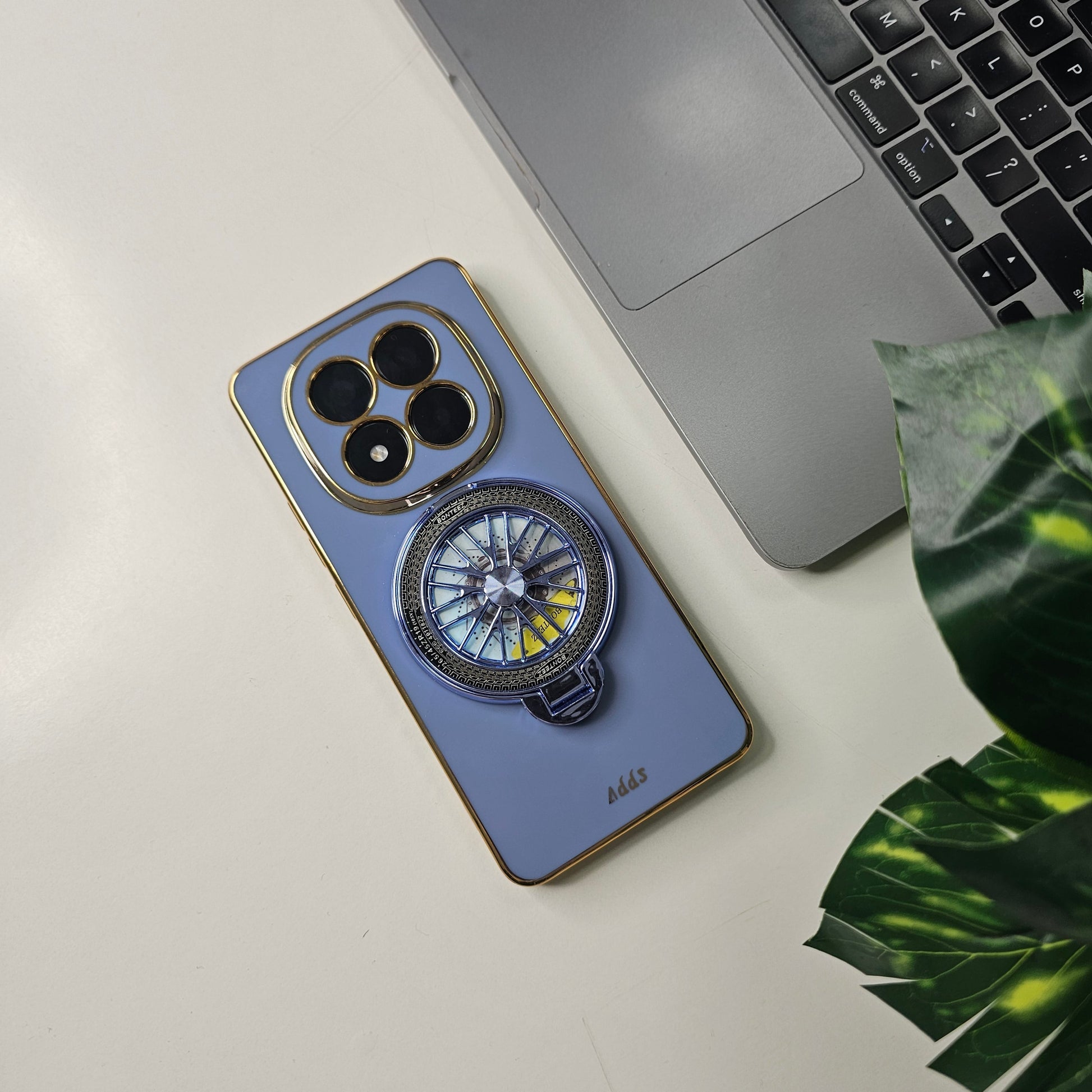 Redmi Note 14 Pro 5G Stress Buster Wheel Silicone Scratch Resistant Back Case blue