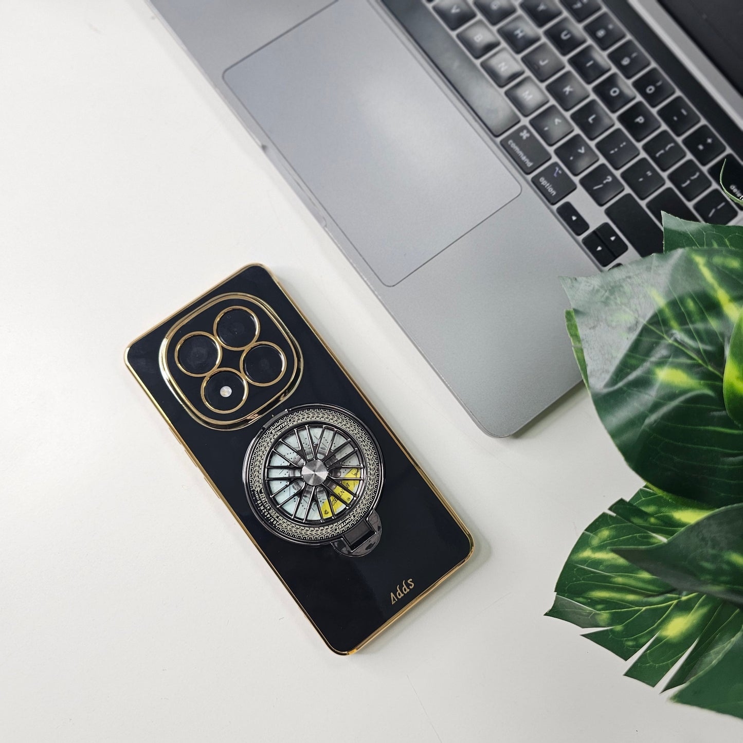 Redmi Note 14 Pro 5G Stress Buster Wheel Silicone Scratch Resistant Back Case black