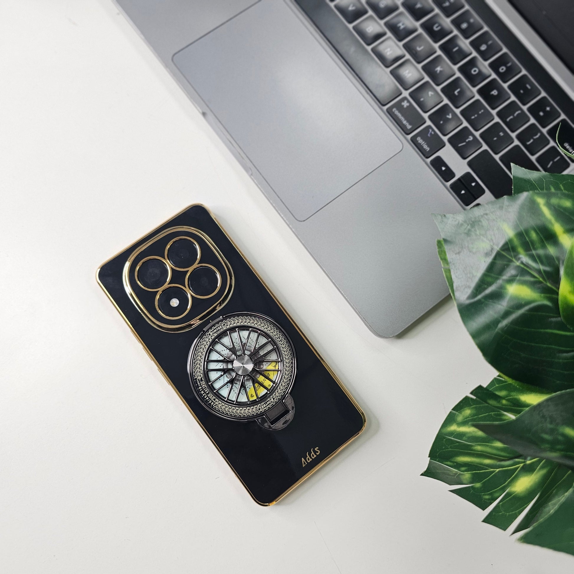 Redmi Note 14 Pro 5G Stress Buster Wheel Silicone Scratch Resistant Back Case black