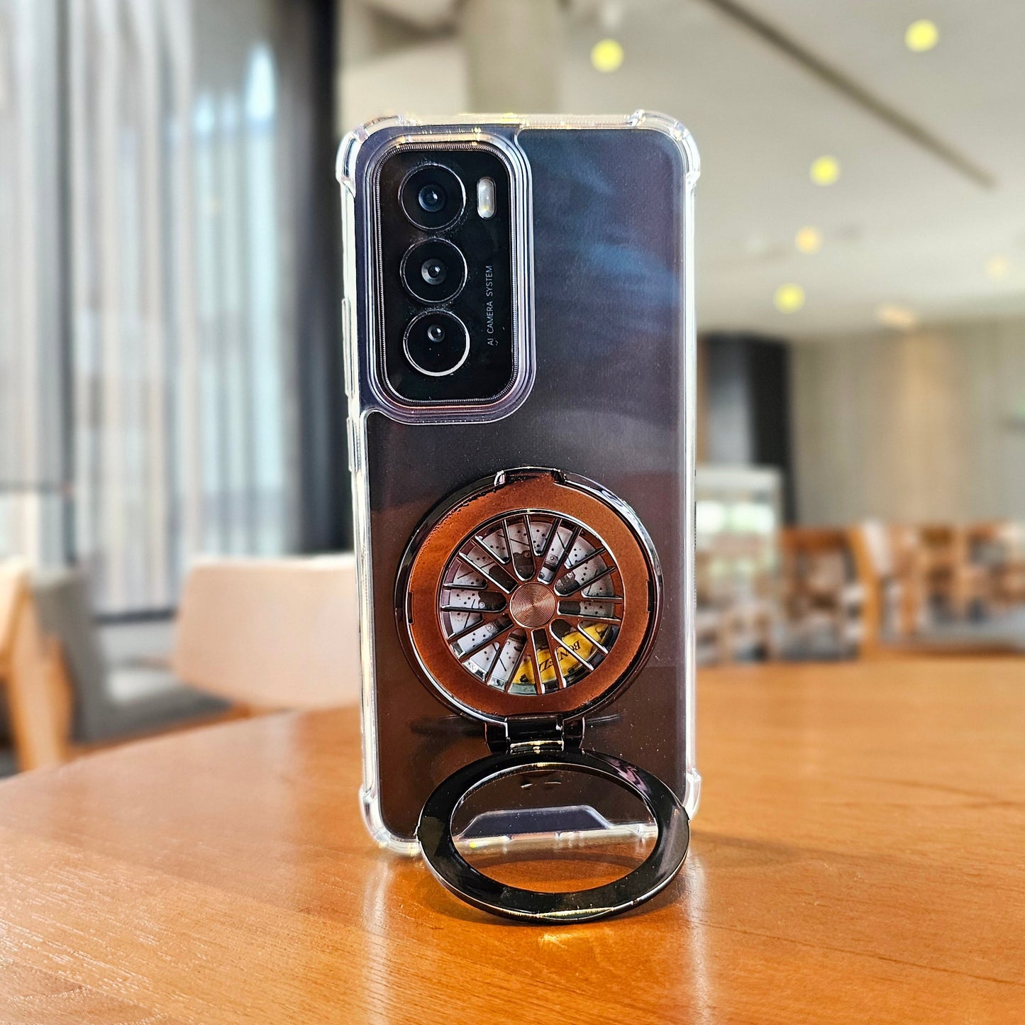 Oppo Reno12 Pro 5G 100% Original Transparent Four Corner Stress Buster Wheel Case