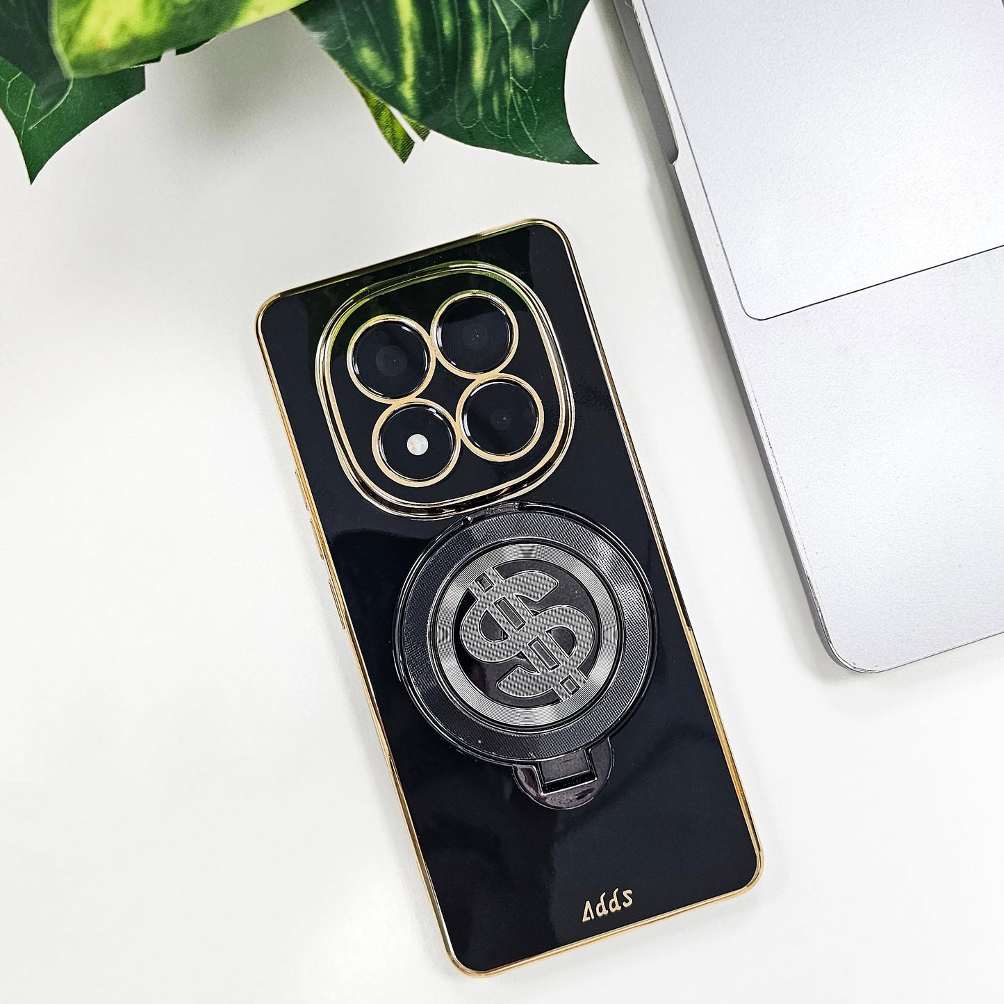 Redmi Note 14 Pro+ 5G Luxury Silicone Money Magnet Rotating Dollar Case