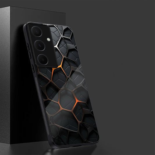 Samsung Galaxy A56 5G Premium Acrylic Shockproof Glass Back Case (Lava Mesh)