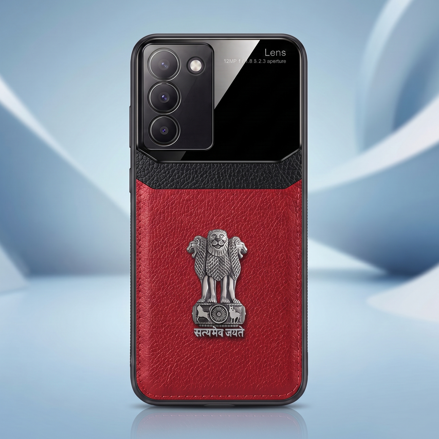 Vivo Y200e 5G Satyamev Jayate 3D Metal Leather Back Case