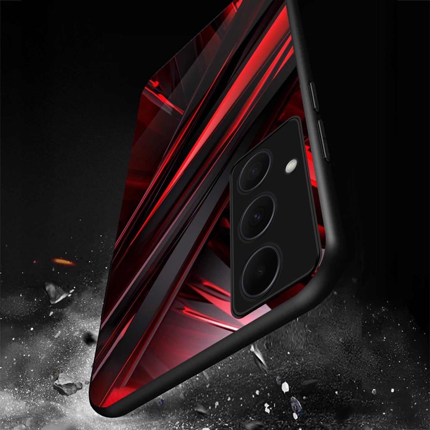 Samsung Galaxy A36 5G Premium Acrylic Shockproof Glass Back Case (Red Blade)