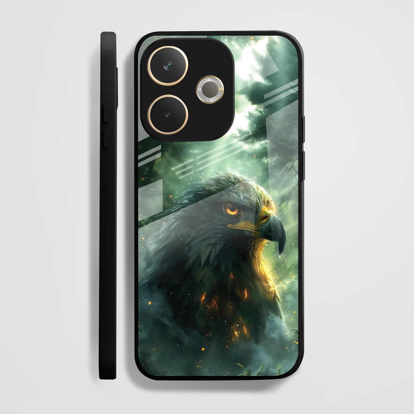 Oppo A5 Pro 5G Premium Acrylic Shockproof Glass Back Case (Eagle Case)