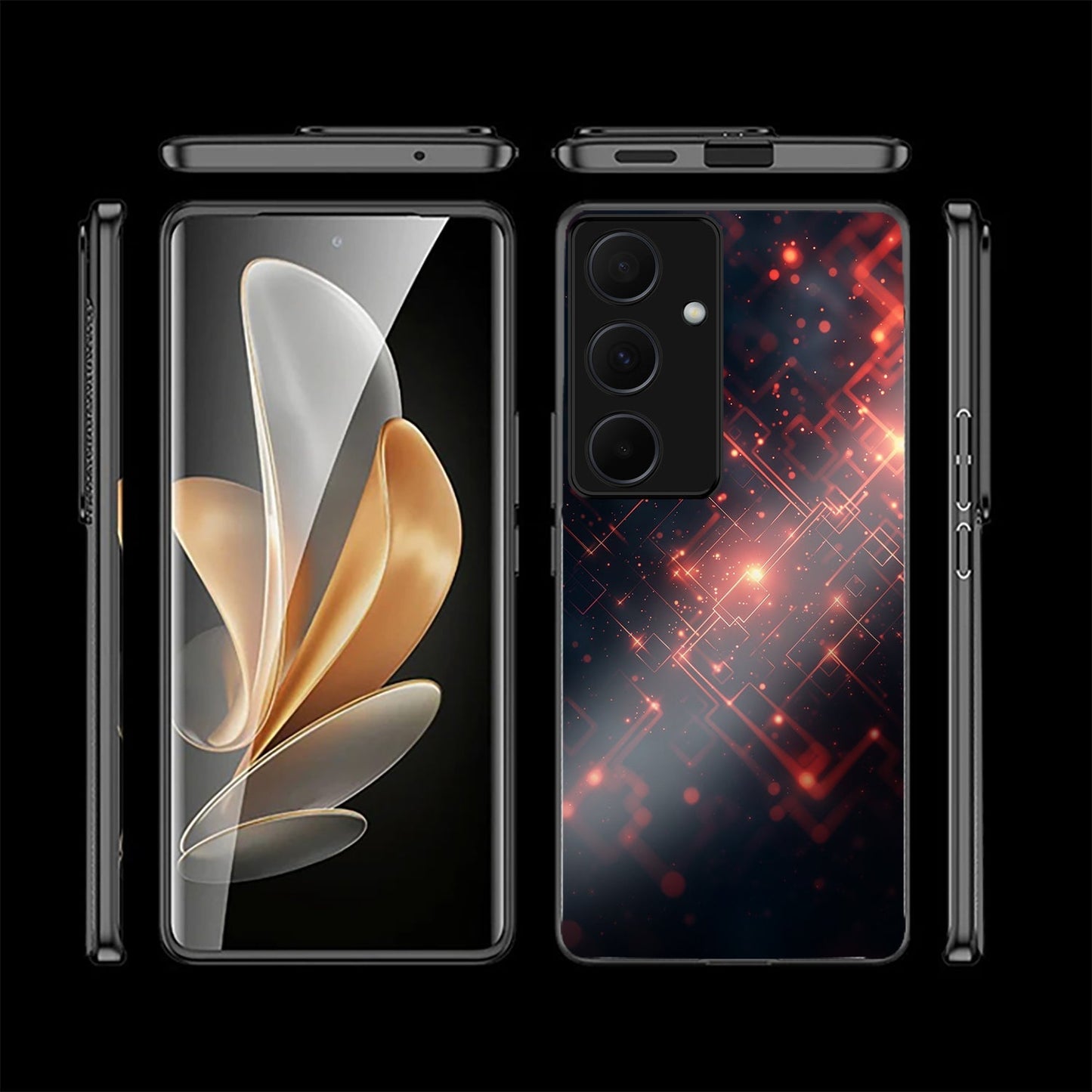 Samsung Galaxy A36 5G Premium Acrylic Shockproof Glass Back Case (Fire Circuit)