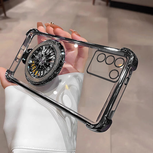 Vivo V27/V27 Pro 5G Premium Stress Buster Wheel Rotating Shockproof Airbags Case