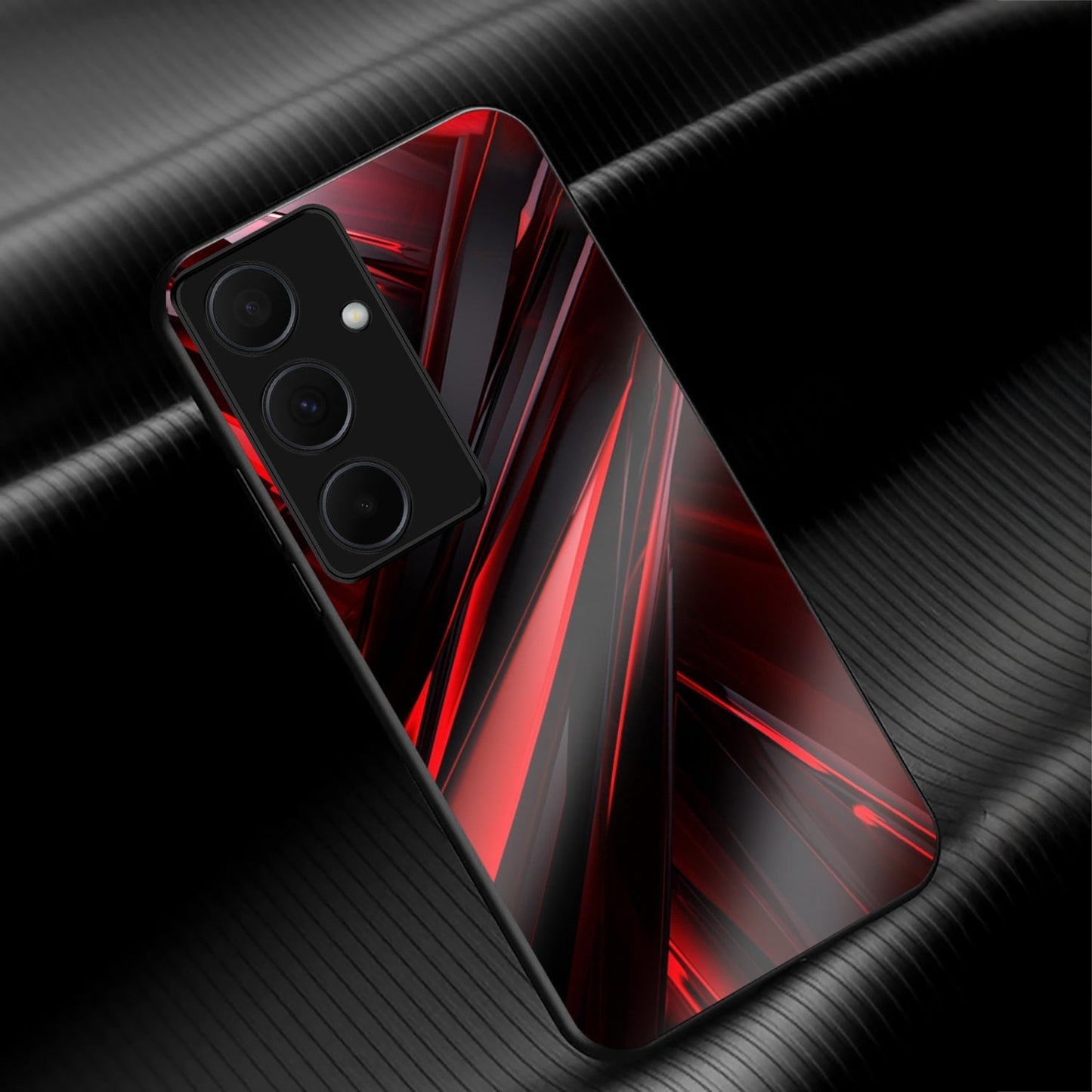 Samsung Galaxy A56 5G Premium Acrylic Shockproof Glass Back Case (Red Blade)