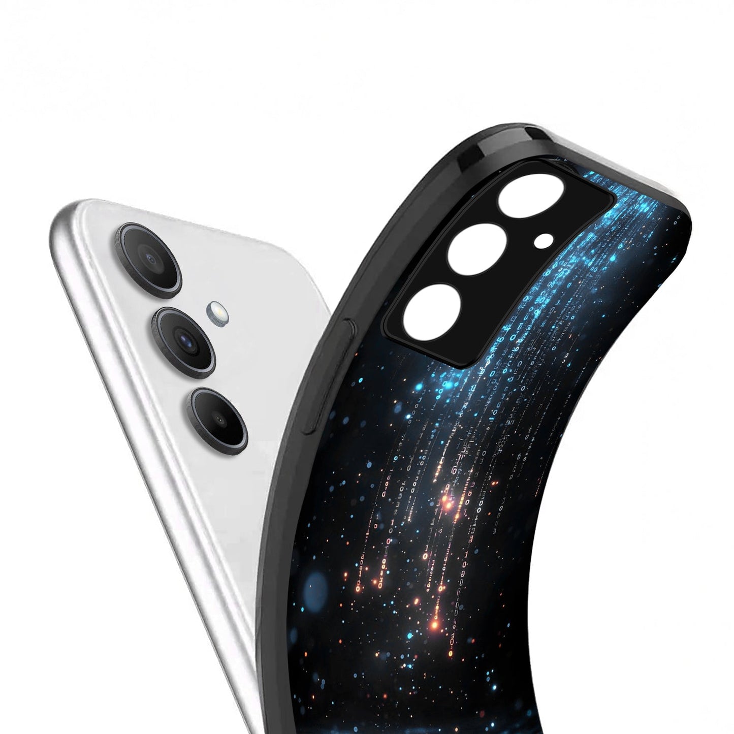 Samsung Galaxy A56 5G Premium Acrylic Shockproof Glass Back Case (Digital Galaxy)