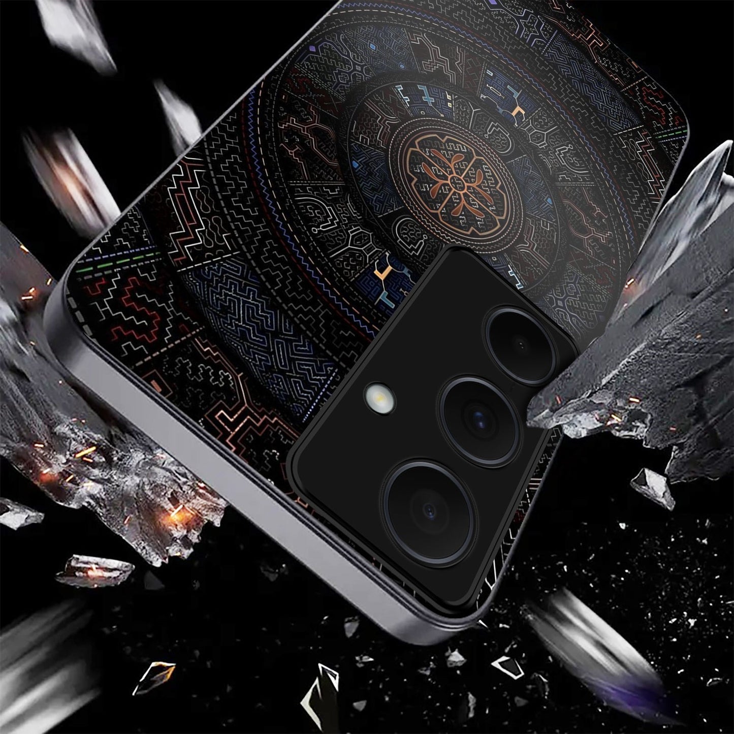 Samsung Galaxy A36 5G Premium Acrylic Shockproof Glass Back Case (Magic Circle)