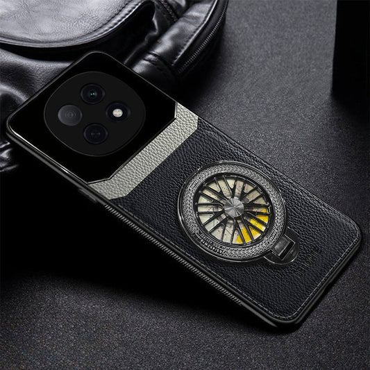 Oppo F29 Pro 5G Original Luxury Leather Lens Wheel Ring Stand Case