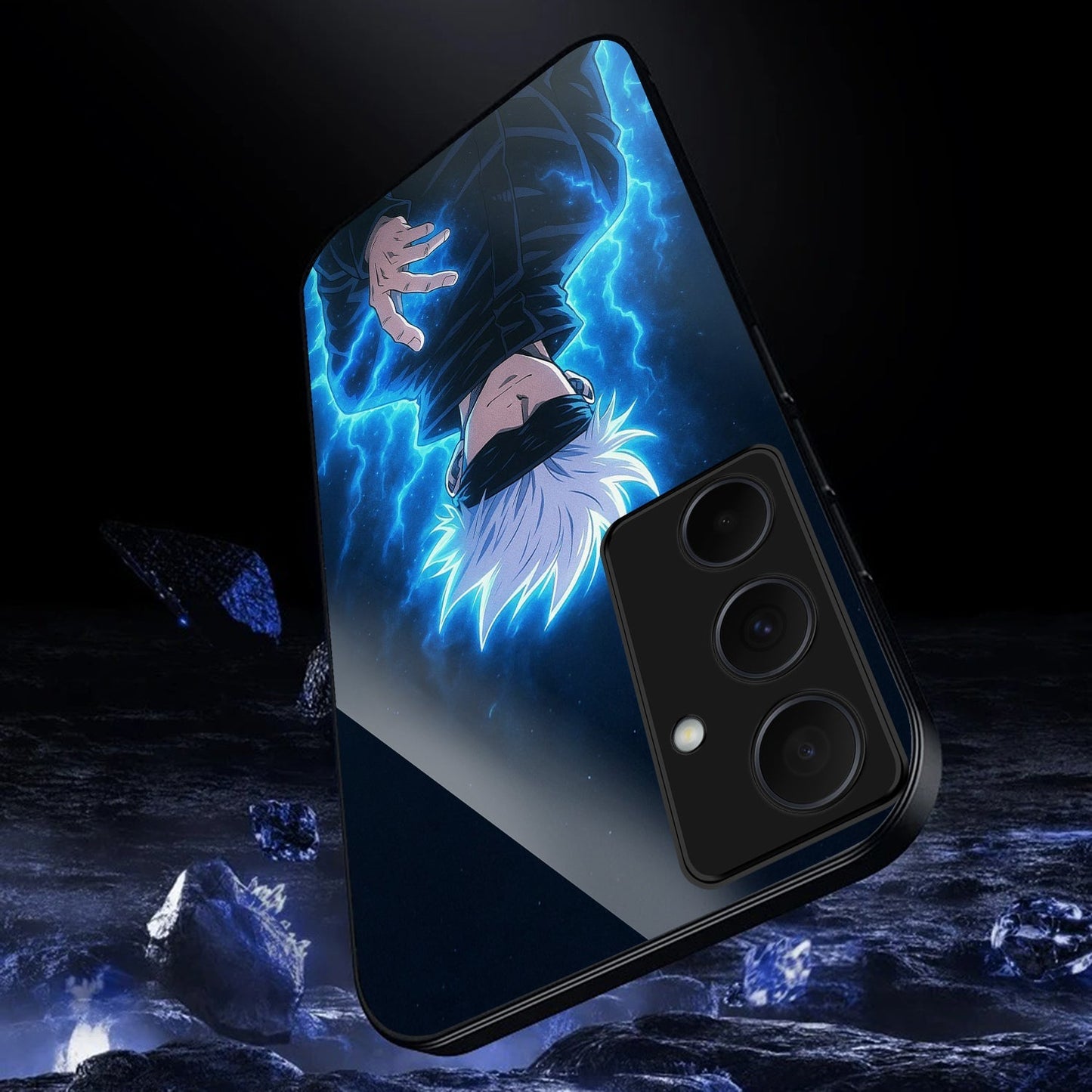 Samsung Galaxy A36 5G Premium Acrylic Shockproof Glass Back Case (Electric Aura)