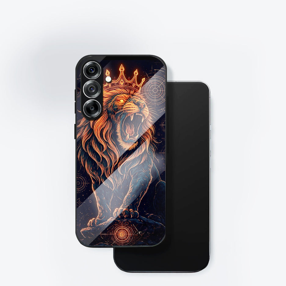 Samsung Galaxy A36 5G Premium Acrylic Shockproof Glass Back Case (King’s Roar)