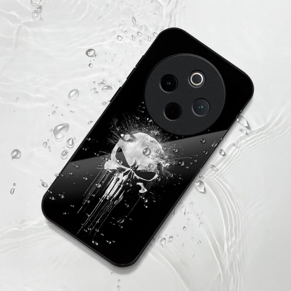 Vivo T4 5G Premium Acrylic Shockproof Glass Back Case (SkullStrike)