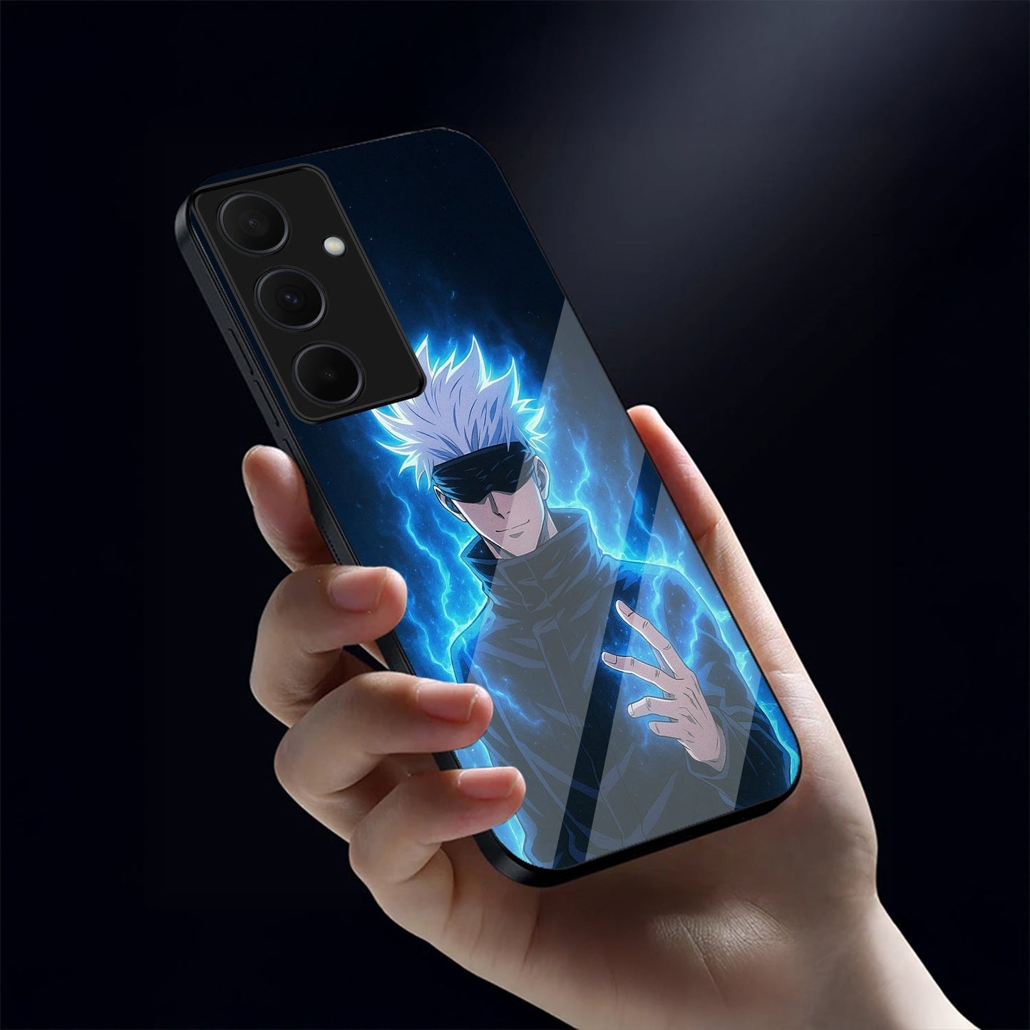 Samsung Galaxy A56 5G Premium Acrylic Shockproof Glass Back Case (Electric Aura)