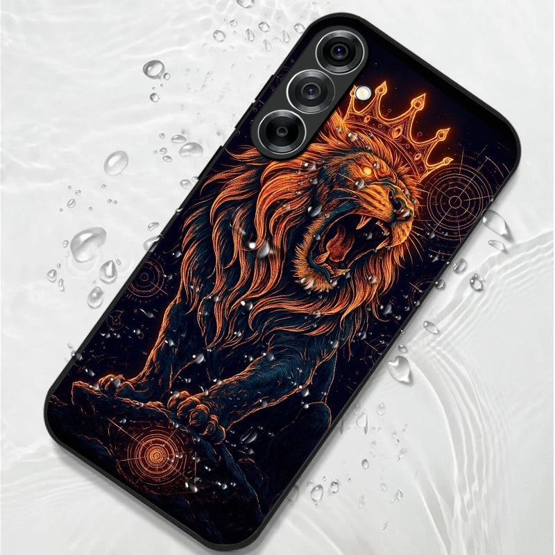 Samsung Galaxy A56 5G Premium Acrylic Shockproof Glass Back Case (King’s Roar)