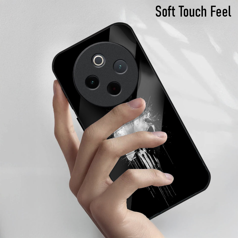 Vivo T4 5G Premium Acrylic Shockproof Glass Back Case (SkullStrike)