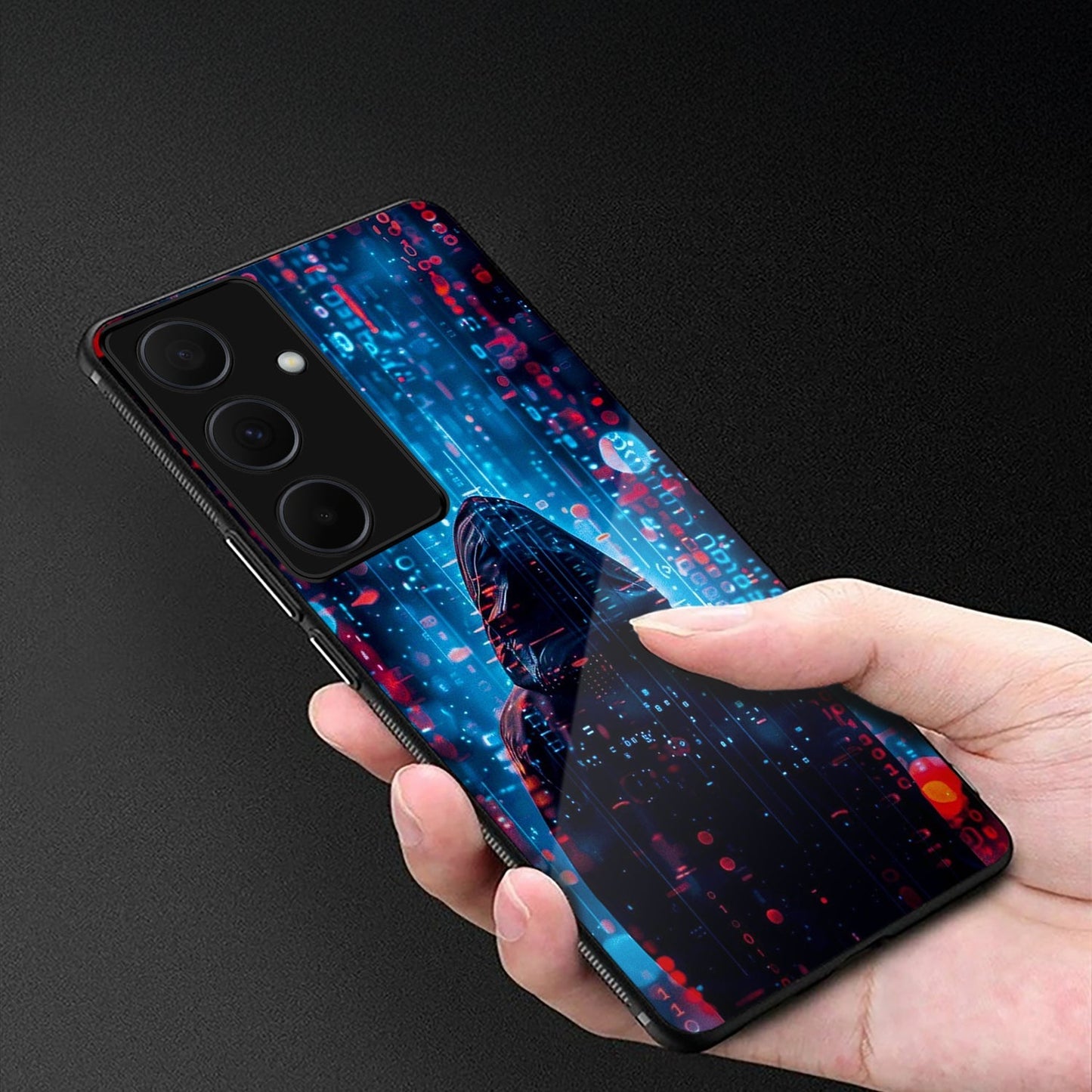 Samsung Galaxy A56 5G Premium Acrylic Shockproof Glass Back Case (Cyber Shadow)